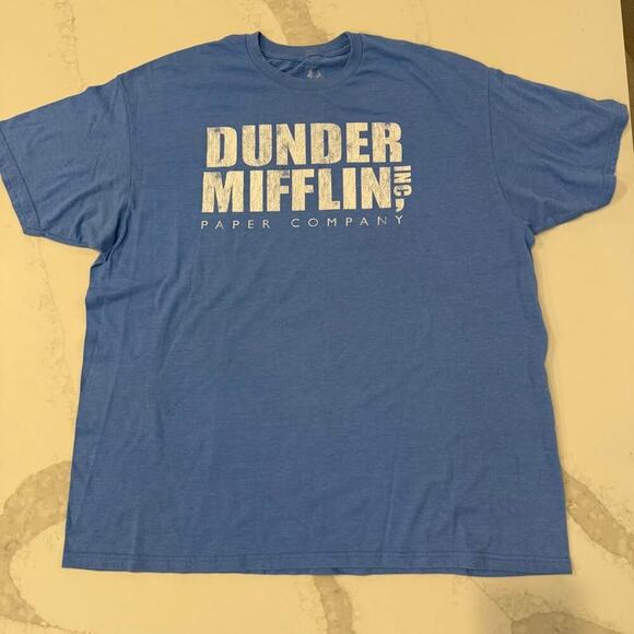 Ripple Junction The Office Dunder Mifflin Paper Co Graphic T-Shirt Men's 2X Blue - Picture 1 of 5